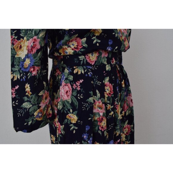 Vintage 90s Floral Rayon Dress size 6 - Picture 7 of 10